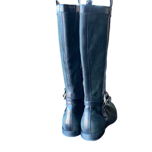 Cole Haan Charcoal Black Liberty Boots leather flat winter minimalist size 6.5 - Picture 3 of 10